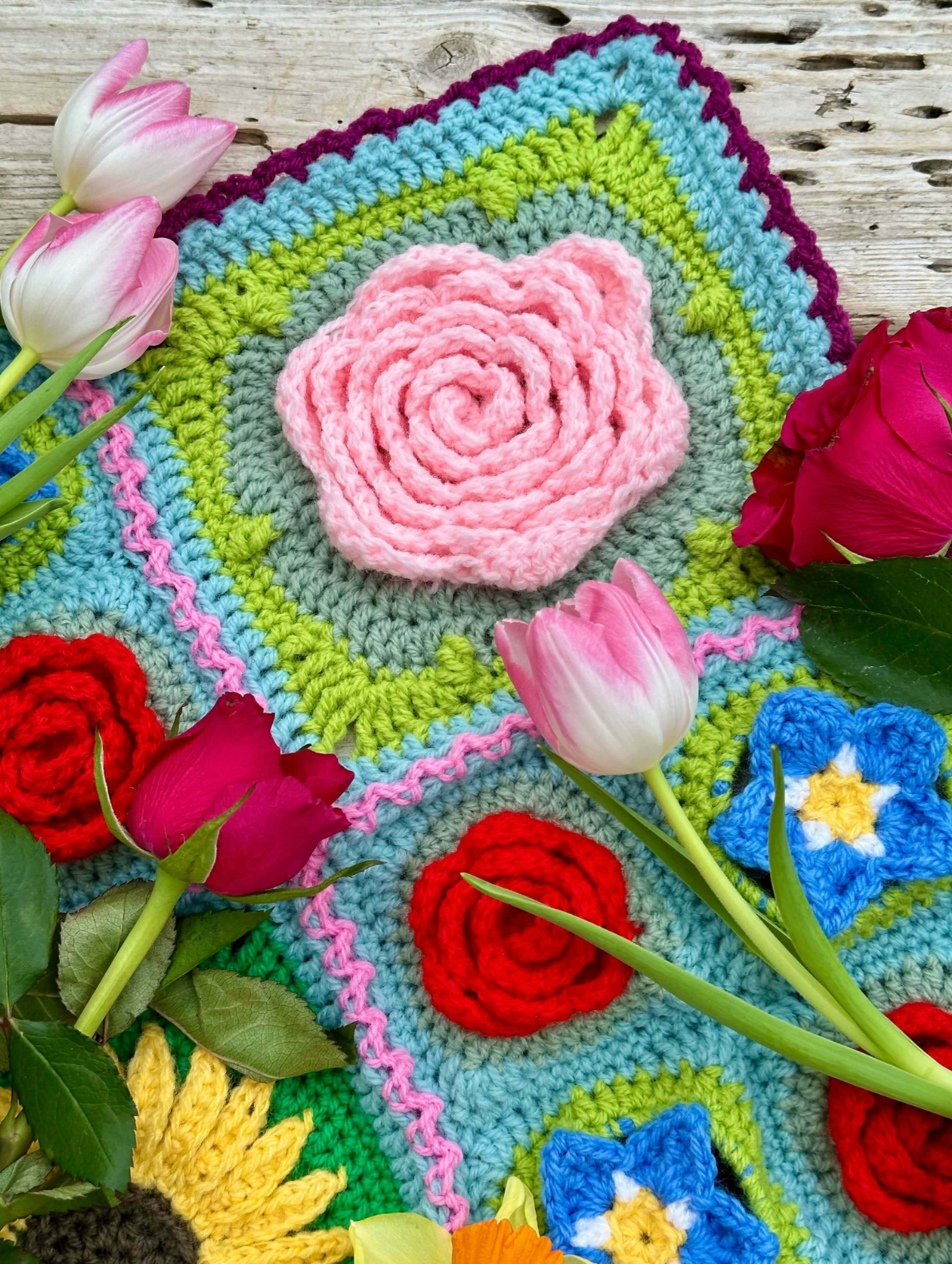 Eleanora Tully (Coastal Crochet) - King Cole CAL - Say It With Flowers (Cottonsoft DK Pack)