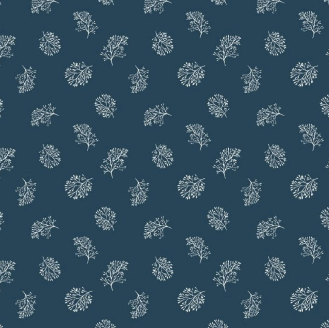 100% cotton Bluebell Garden - a beautiful collection  in  a classic palette of serene blues and warm creams