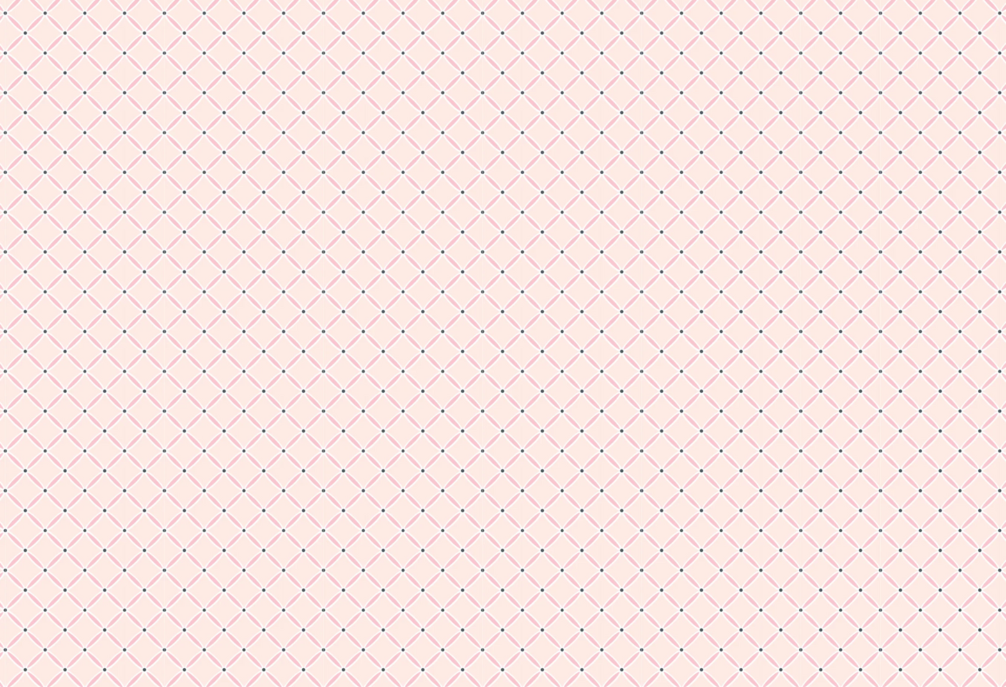 A repeating geometric pattern of small pink diamonds outlined with thin dark gray intersecting lines, filling the entire frame.