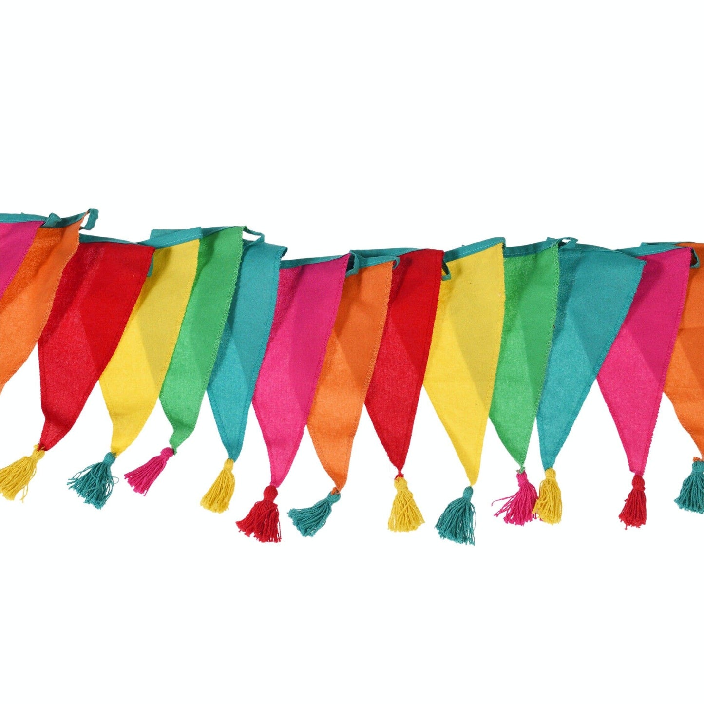 Colourful Tasselled Cotton Bunting (3 Metres)